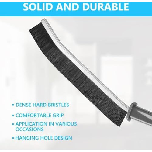 Stewit Plastic Gap Cleaning Brush,Bathroom Gap Cleaning Brush,Clean The Dead Corners Of Kitchen Tiles,Multifunctional Window Slots,Multi-Purpose Door Window Track Deep Cleaning Brush Pof 2 (Gap Brush)