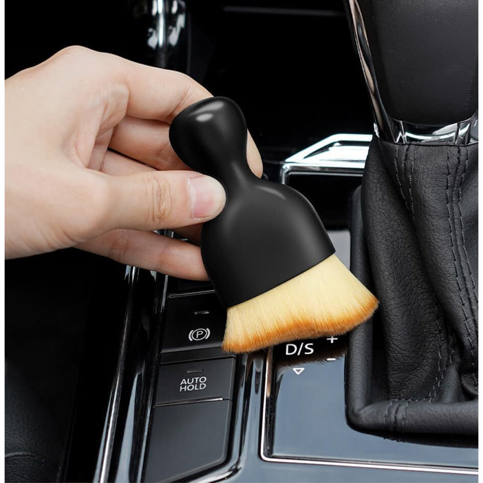 E-Cosmos Brush Mini Car Cleaning Brush With Handle And Dust Cover Car Ac Vent Cleaner Dashboard Cleaner Accessories For Detailing Brush Multipurpose Gadget Cleaner Car Duster Brush (Small) (1Pcs)