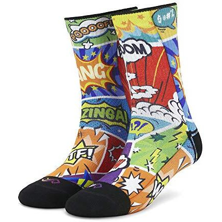 Dynamocks Comic Crash Men & Women Crew Length Socks (Large(8-10))