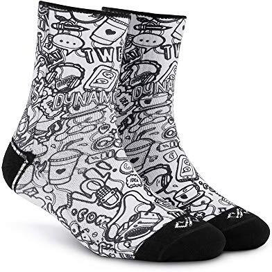 Dynamocks Social Circle Men & Women Ankle Length Socks (Large (8-10))