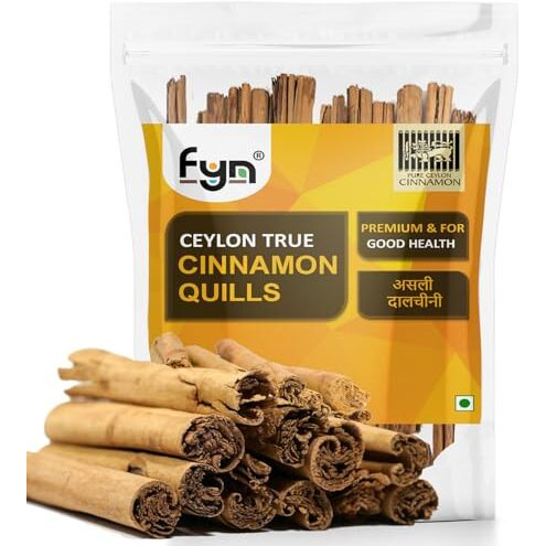 Fyn Ceylon Cinnamon Sticks (200G) - Authentic True Sri Lankan Dalchini Quills Roll | World's Finest | Low Coumarin