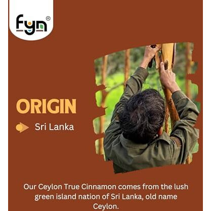 Fyn Ceylon Cinnamon Sticks (200G) - Authentic True Sri Lankan Dalchini Quills Roll | World's Finest | Low Coumarin