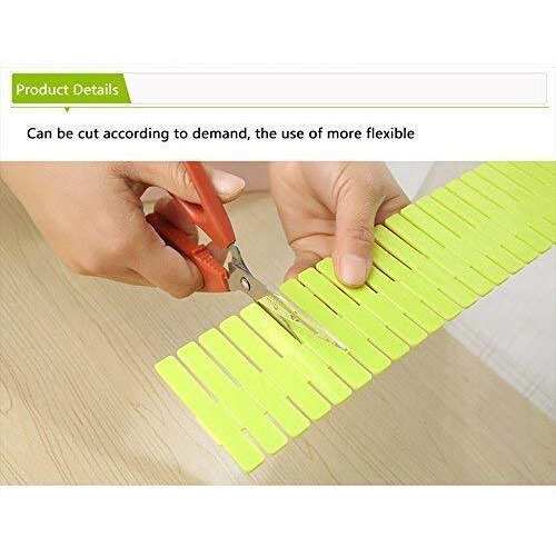 Leawall Adjustable Stretchable Interlocking Drawer Clapboard Divider/Grid Closet Sorting Partition/Plastic Strips Separators Cabinet Storage Box,1 Set Of 6 Pc, Multi Color, Bag Organisers, Multicolor