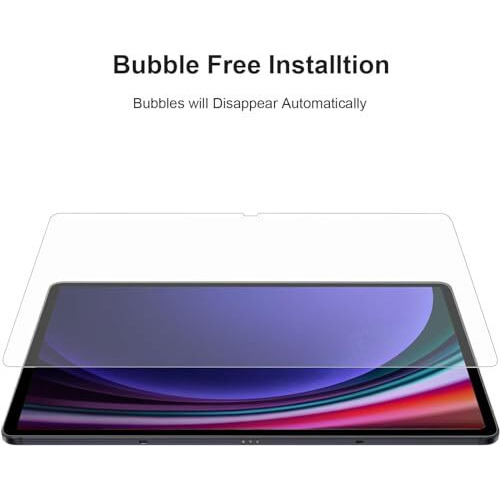 Techshield Tempered Glass Screen Protector For Samsung Galaxy Tab S10 Plus/ S9 Fe+/S9 Plus/S8 Plus/S7 Plus/S7 Fe 12.4 Inch Sm-X800/X806/T970/T975/T976/T735