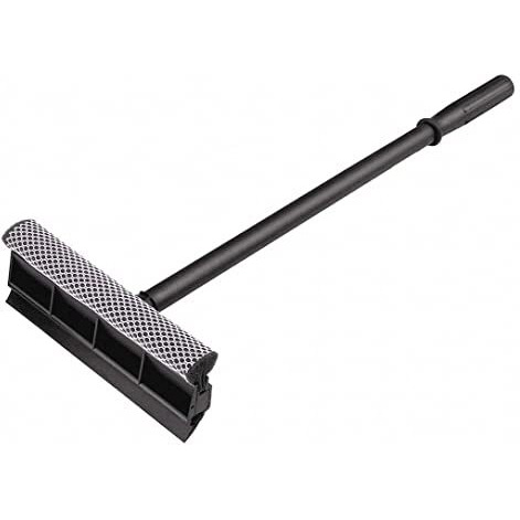 Krevia Car Windshield Wash Cleaner With Long-Reach Handle | Kitchen Platform And Window Glass Wiper | Sponge Cleaner Washing Cleaning Squeegee Brush For Car | Home Interior Exterior Use(Black-1Pc)