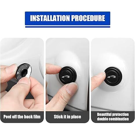 Dazzliq 12 Pcs Rubber Door Shock Absorber Protection Stickers, Car Protector For Nexon, Punch, Harrier, Indigo, Safari, Altroz, Tiago, Tigor Accessories