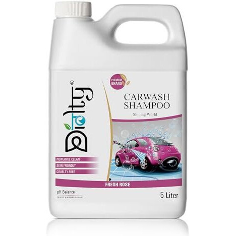 Diolty Car Shampoo With Extra Foaming For Car Care And Cleaning, Concentrated Washing Liquid, Ph Balanced 5L (Rose)