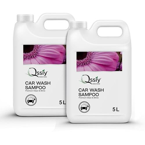 Qssiy Car Shampoo, Cleans And Shines Cars, Bikes, Motorbikes Extra Shine Shampoo,High Foam Carwash Shampoo 10 Liter (Rose)