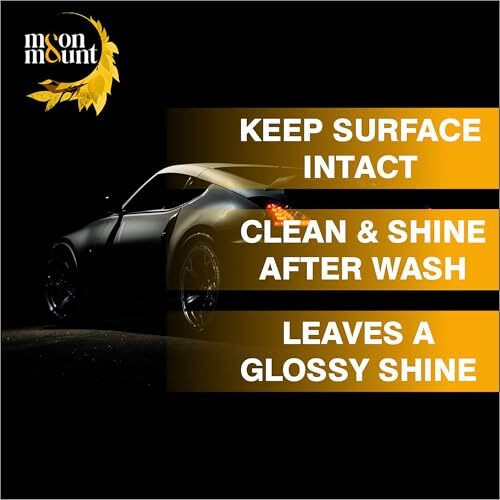 Moon & Mount Car Shampoo And Car Washing Liquid, Car Wash Shampoo, Safe For Cars, Trucks, Motorcycles, Rvs, Wash Liquid For Car And Bike - 1 Liter (Lemon)