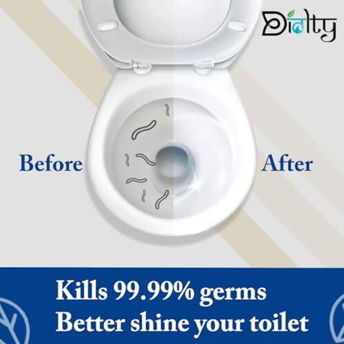 Diolty Toilet Cleaner 1 Liter I Antibacterial Remove 99.9% Germs I Tough On Stain | Long Lasting Freshness (Fresh)