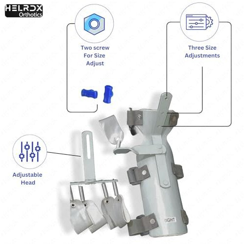 Helrdx Aluminium Dynamic Cockup Splint With Finger Extension Assist | Universal Hand Support | Post-Surgical Dynamic Hand Splint (For Right Hand)