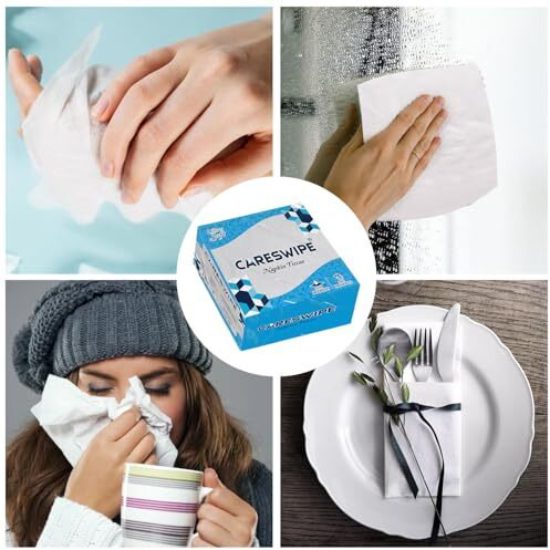 Careswipe Tissue Paper Napkins 100 Pcs. Each- Set Of 4