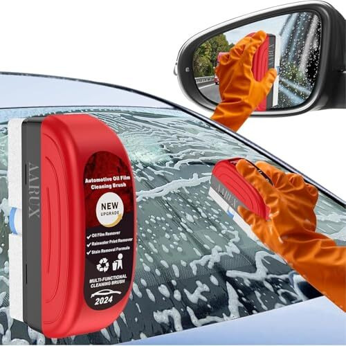 Olafur Automotive Oil Film Cleaning Brush, Glass Cleaning Board, Car Glass Oil Film Removal Cleaner, Powerful Windshield Cleaner & Oil Film Remover, Enhance Visual Effect Of Windshield