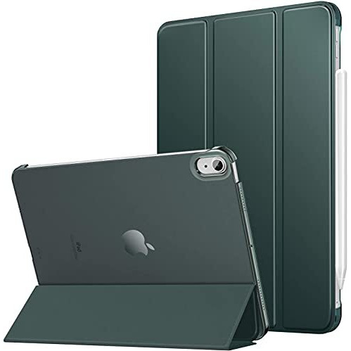 Proelite For Ipad Air 11 Inch Case M2 2024, Ipad Air 5Th Generation Case 2022/Ipad Air 4Th Gen Case 2020 10.9 Inch, Slim Hard Pc Translucent Back Shell Smart Cover Fit Ipad Air Case, Dark Green