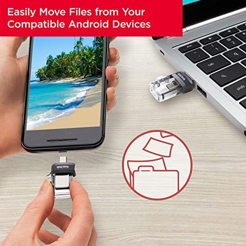 Sandisk Ultra Dual 64 Gb Usb 3.0 Otg Pen Drive (Black)