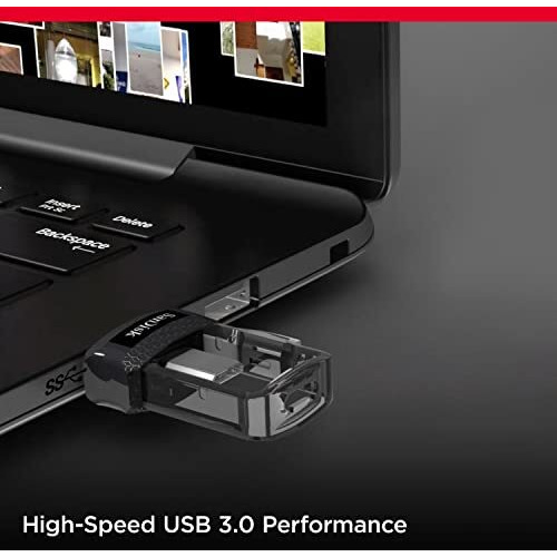 Sandisk Ultra Dual 64 Gb Usb 3.0 Otg Pen Drive (Black)