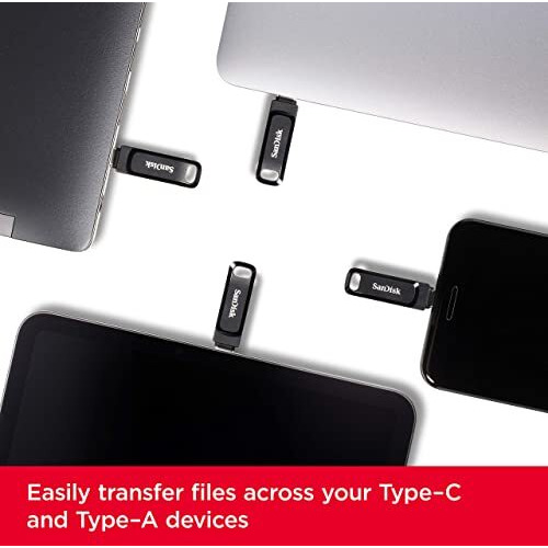 Sandisk Ultra Dual Drive Go Usb3.0 Type C Pendrive For Mobile (Black, 64 Gb, 5Y - Sdddc3-064G-I35)