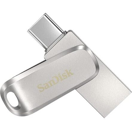 Sandisk Ultra Dual Drive Luxe Usb_C Type-C 64Gb, Otg, Upto 400Mb/S, Pendrive, Silver, 5Y Warranty (Sdddc4-064G-I35)