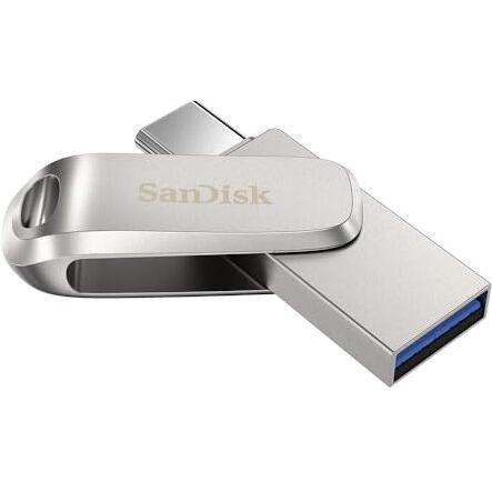 Sandisk Ultra Dual Drive Luxe Usb_C Type-C 128Gb, Otg, Upto 400Mb/S, Pendrive, Silver, 5Y Warranty (Sdddc4-128G-I35)