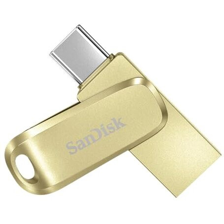 Sandisk Ultra Dual Drive Luxe Type-C 64Gb, Otg, Upto 400Mb/S, Pendrive, Gold, 5Y Warranty (Sdddc4-064G-I35Gd)