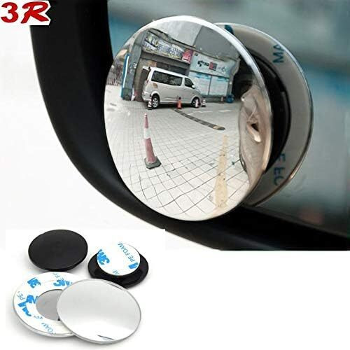 Automaze 360 Degree Car Wide Angle Round Convex Blind Spot Rear Mirror For Cars/Bikes/Motorcycle (Set Of 2, 3R-057)
