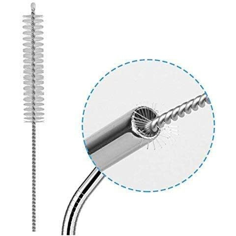 Antil's Reusable Stainless Steel Drinking Straw Sipper (2 Straight Straw + 2 Bent Straw & 1 Straw Cleaning Bush)