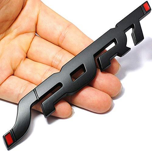 Automaze Sport Metal 3D Sport Logo Car Bike Sticker, 14 X 1.9 Cm, Black Chrome