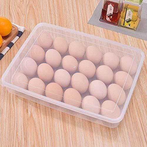 E-Cosmos 24 Grid Egg Storage Tray For Refrigerator, Stackable Plastic Egg Containers For Fridge Kitchen Size Of The 24 Egg Storage Box Is (31X23X6) Cm (1Pc)