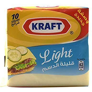 Kraft Light Cheese Slices, 10 Slices, 2 X 200 G