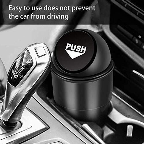Inkulture Mini Car Trash Bin Can Holder Dustbin - Black (L 17 X W 6.5 Cms)(Plastic, Manual-Lift)