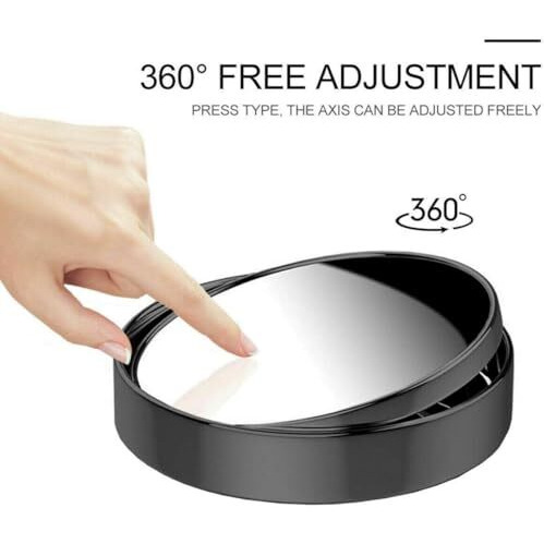 Even 2" Round Hd Glass Convex 360 Wide Angle Side Rear View Mirrors, Pack Of 2, For Cars, Suvs, And Trucks