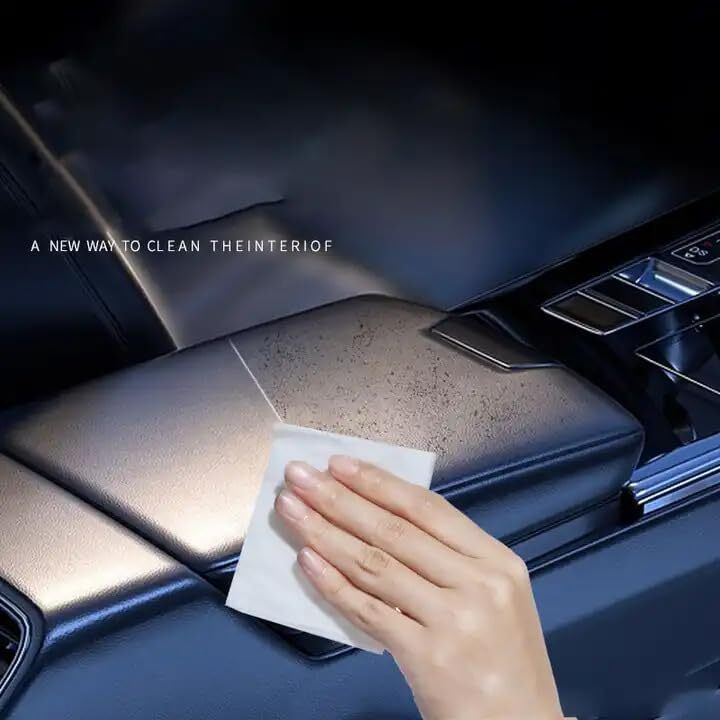 Winkelen Car Interior Cleaning Wet Wipes Tissue Paper 160 Pcs, Car Seat Window Cleaning Disposable Wipes For Car Care, Auto Car Dashboard Glass Leather Steering Cleaner Wipes For Cleaning Car (2 Pack)