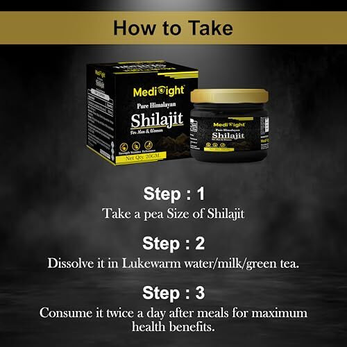 Medisight Shilajit For Man/Woman, Boosts Stamina & Strength, Enhances Body Building, Alleviating Stress & Anxiety, Anti - Aging, Himalayan Shilajit (20 Gm)