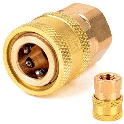 Starq Quick Connector Brass Adapter (Quick Release Coupling) M14 To 1/4 Inch For Foam Lance Bottle And Attachments