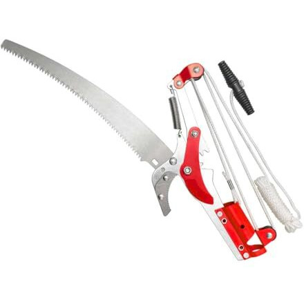Homdum Extendable Hand Powered Tree Pruner Saw Head Without Pole 350Mm Tree Pruning Saw Branch Cutter For Sawing & Shearing Lopper Harvester Clipper Fruit Picker 2.5M Rope Line