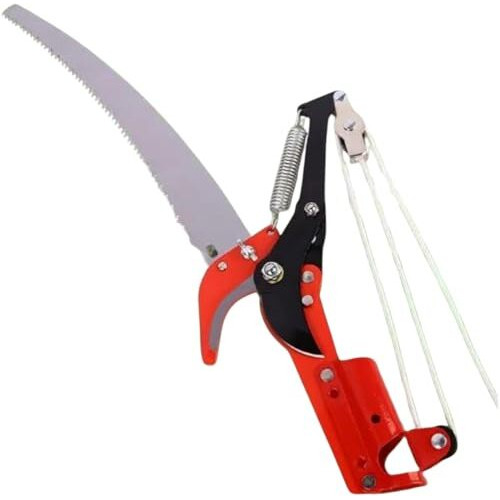 Homdum Extendable Hand Powered Tree Pruner Saw Head Without Pole 350Mm Tree Pruning Saw Branch Cutter For Sawing & Shearing Lopper Harvester Clipper Fruit Picker 2.5M Rope Line