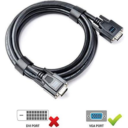 Bluerigger Svga/Vga Cable Male To Male Computer Monitor Cables Shielded Copper Vga Video Cable - Connects HdtvS & Graphics Cards Series ((6 Feet / 2 Meters))