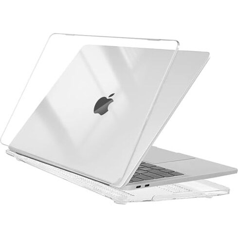 Eoocoo Case Compatible For Macbook Air 13.3 Inch 2021 2020 2019 2018 Release,M1 A2337 A2179 A1932 Retina Display Touch Id,M1 Air 13 Laptop Plastic Hard Shell Cover,Smooth Shiny Surface,Crystal Clear