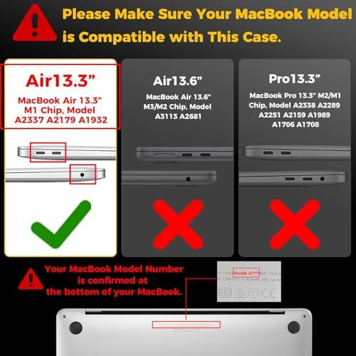 Eoocoo Case Compatible For Macbook Air 13.3 Inch 2021 2020 2019 2018 Release,M1 A2337 A2179 A1932 Retina Display Touch Id,M1 Air 13 Laptop Plastic Hard Shell Cover,Smooth Shiny Surface,Crystal Clear