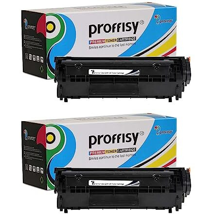 Proffisy 2 Pack 12A Toner Cartridge Q2612A Compatible With Hp Laserjet M1005 Mfp,1020,1010/1012/1018/1022/1022N/1022Nw/3015/3020/3030/3050/3050Z/3052/3055/M1319/M1319F Mfp