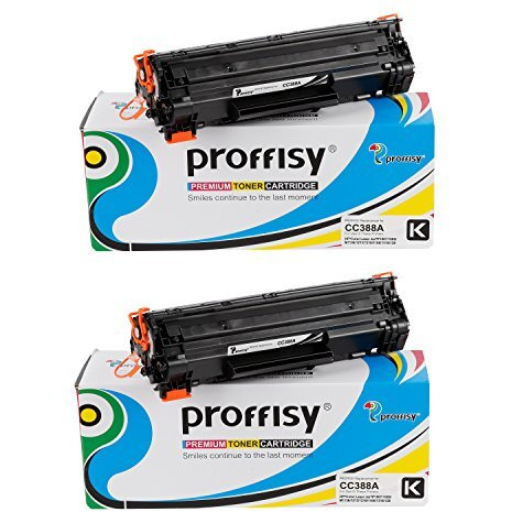 Proffisy 2 Pack Toner Cartridge 88A Cc388A Compatible With Hp Lj Printers P1007,P1106,P1108,P1008,M1213Nf Mfp,M1136 Mfp,M126Nw Mfp,M1216,M1218Nfs, M128Fw Mfp,M128Fn Mfp,M226Dw,M202Dw