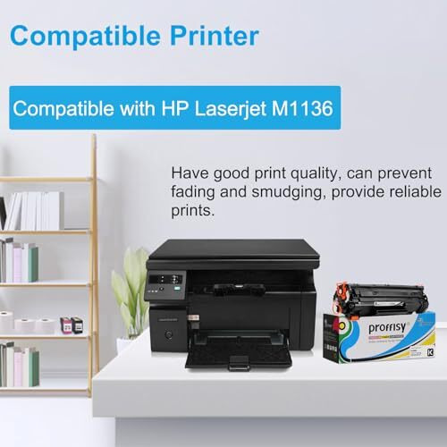 Proffisy 88A Cc388A Toner Cartridge Compatible With Hp Laserjet M1136 Mfp Printer Cartridge-1Pcs
