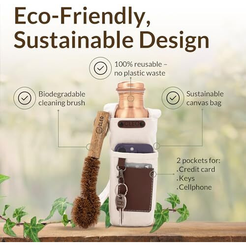 Ava Designz Cleo Home (32 Oz/950 Ml) Handcrafted Hammered-100% Ayurvedic Copper Water Bottle With Cleaning Brush And Canvas Bag | Lab-Tested, Leak-Proof Bottle
