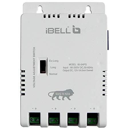 Ibell Cp404 4 Channel Smps For Cctv Output, Power Supply Adapter For Up To 4 Cctv Cameras, White (Pack Of 1)