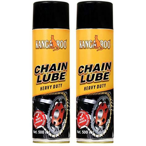 Kangaroo Chain Lube Grease Spray For Bike - 500Ml + 500Ml.