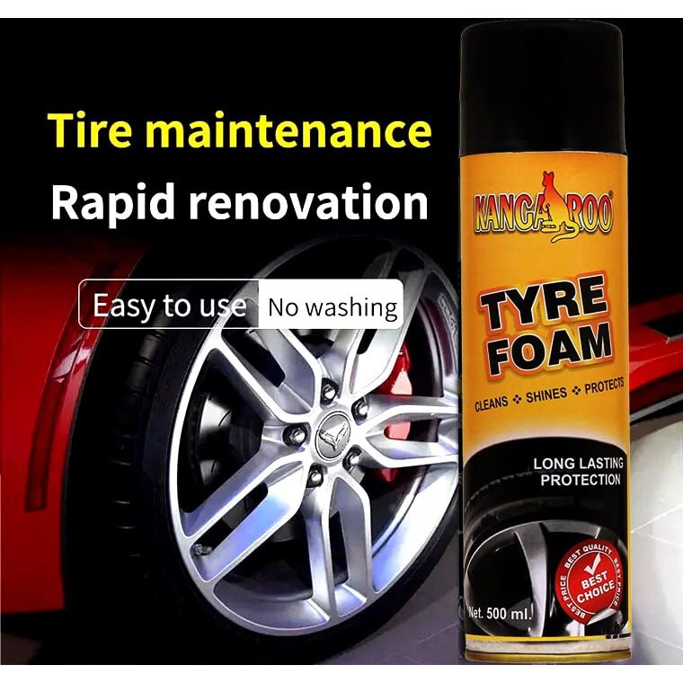 Kangaroo Tyre Foam - Extreme Shine - Hi Tech Formulation (500Ml)