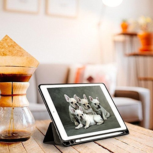 Oaky Cover Compatible With Apple Ipad Pro 10.5 Inch 2017 With Pencil Holder Auto Sleep/Wake Cover Model-A1701,A1709 -,Black