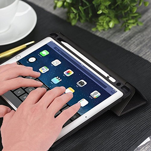 Oaky Cover Compatible With Apple Ipad Pro 10.5 Inch 2017 With Pencil Holder Auto Sleep/Wake Cover Model-A1701,A1709 -,Black