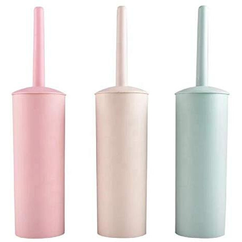 Maharsh Plastic Toilet Brush With Holder (Multicolor) (Pack Of 1)