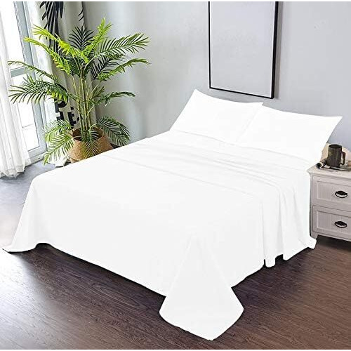 Ccwb 750 Tc 100% Egyptian Cotton Bed Sheets Sateen Finish Luxuries Hotel Quality (White, King - 3 Pieces Sheet Set, Pillow Covers)
